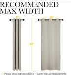 NICETOWN Kitchen Curtains for Decoration, Thermal Insulated Grommet Room Darkening Draperies/Panels for Laundry (Natural, 2 Panels, W42 x L68 inches)
