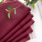 MIULEE Christmas Luxury Window Scarf Sheer Voile Elegant Topper Long Window Valance Solid Window Treatment Swags Drapes for Window Ceremony Wedding Canopy Bed 54" x 216" Maroon Red 1 Piece