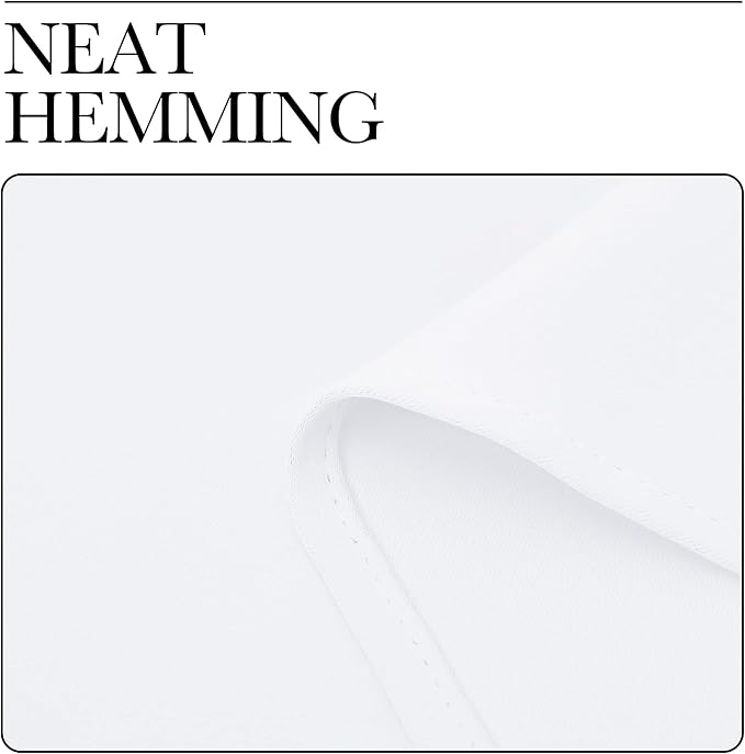 NICETOWN Blackout Curtains for Kids Room, Pure White, Set of 2, 55 x 102 Inch, Triple Weave Microfiber Home Thermal Insulated Solid Ring Top Blackout Panels/Drapes for Bedroom