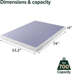 ZINUS Metal Box Spring with Wood Slats, 4 Inch Mattress Foundation, Sturdy Steel Structure, Easy Assembly, Full