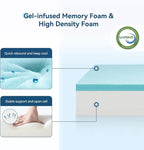 ONENICE 6 Inch Twin Mattress for Kids, Cooling Gel Memory Foam with Plush Removable Pillowtop, CertiPUR-US Certified, Fiberglass-Free, Mattress in a Box for Support & Comfort