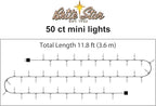Brite Star 50 Lt String to String Lights, Clear, Green Wire