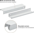 uxcell Cabinet Finger Edge Pull, 8pcs 150mm / 5.91" Aluminum Alloy Back Mount Hidden Cabinet Pulls Concealed Handle for Home Kitchen Drawer Cabinet, Silver