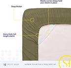 Full Size Sheet Sets - Breathable Luxury Sheets with Full Elastic & Secure Corner Straps Built In - 1800 Supreme Collection Extra Soft Deep Pocket Bedding Set, Sheet Set, Full, Olive