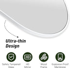 White Arch Bathroom Wall Mirror,24 x 36 Inch Arched Vanity Modern Tempered Glass Mirror for Bedroom,Living Room,Entryway