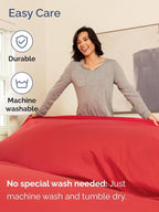 Extra Deep Full Sheet Set - 6 Piece Breathable and Cooling Sheets - Hotel Luxury Bed Sheets Set - Easy & Secure Fit - Soft, Wrinkle Free and Comfy Sheets Set - Red Sheet Set with Extra Deep Pockets