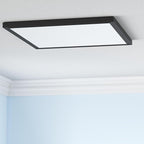 Ultralux 2x2 ft Surface Mount Ceiling Light Panel – Slim, Edge Lit, Flush Mount Flat Panel for Kitchen, Home & Office - TRIAC Dimmable, 3CCT Adjustable Color Temperature (Matte Black, 1 Pack)