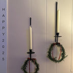 Wall Candle Holder Set of 2, Modern Candle Sconces Wall Mount Metal Holders Hanging Candle Pillar Holder for Living Room, Wedding, Farmhouse, Fireplace, Matte Black