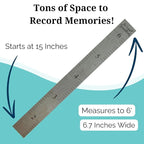 Headwaters Studio Wooden Growth Chart – Kids Height Chart, Wall Measurement for Kids, Height Chart for Wall, Growth Ruler for Children – Our Growing Grandkids, Gray (63"x6.7")