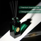 M&SENSE 10.14 oz Large Reed Diffuser Set | Forset Scent Home Oil Diffuser with Sticks | Hotel Collection Non-Toxic Essential Oil |for Bedroom Bathroom Living Room