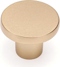 Ravinte 3 Pack Cabinet Knobs Champagne Gold Kitchen Cabinet Knobs Round Dresser Drawer Pulls Closet Door Pulls 1-1/5 Inch