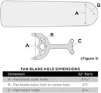 Westinghouse SL2P 7740600 52-Inch White Finish Replacement Fan Blade Arms, Five-Pack, 4.38x6.75x1.38, 5 Count