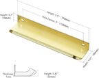Ravinte Hardware 12 Pack Gold Cabinet Handles, 5.9 Inch (150mm) Finger Edge Pulls, 5 Inch Hole Center, Finger Pulls for Cabinets