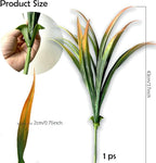 16 Pcs Outdoor Fake Plants UV Resistant Artificial Tall Grass Plants Faux Tropical Flowers Bushes Fall Winter Summer Planters Yard Patio Front Porch Décor Plastic Greenery Shrubs Decoration
