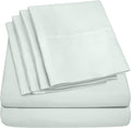 Sweet Home Collection 6 Piece 1500 Supreme Collection Brushed Microfiber Deep Pocket Sheet Set-2 Extra Pillow Cases, Great Value, Split King, Mint