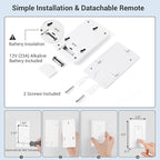 DEWENWILS Wireless Light Switch and Receiver Kit, 10A/1200W, No in-Wall Wiring Required,Remote Control Wall Switch Lighting Fixture for Ceiling Lights, Fans, Lamps,100 Ft RF Range, Programmable