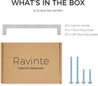 Ravinte 30 Pack 7-1/2 Inch Kitchen Square Cabinet Handles Satin Nickel Pulls Brushed Nickel Kitchen Cabinet Hardware Handles for Cupboard Drawer Pulls