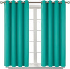BGment Room Darkening Curtains 54 Inches Long - Grommet Thermal Insulated Drapes Window Treatment Curtains for Bedroom, 2 Panels, 52 x 54 Inch, Teal