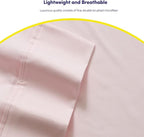 Twin XL Size Bed Sheets - 4 Piece 1500 Supreme Collection Fine Brushed Microfiber Deep Pocket Twin X-Large Sheet Set Bedding - 1 EXTRA PILLOW CASES, GREAT VALUE, Twin XL, Pale Pink