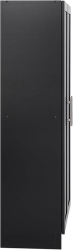 Prepac Elite Accent Cabinet with Panel Doors, Black Storage Cabinet, Bathroom Storage, Pantry with 3 Shelves 16.75" D x 32" W x 65" H