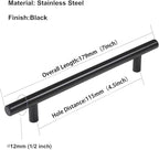 homdiy 25Pack 4.5in Cabinet Handles Black Kitchen Cabinet Pulls Drawer Pulls for Dresser Drawers