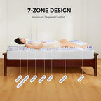 Dreamsmith 3 Inch Memory Foam Mattress Topper, 7-Zone Gel Infused Foam Mattress Pad, Twin Size Bed, CertiPUR-US Certified, Dorm Room Essentials