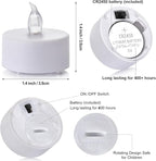 Tea Light Candles with Remote Control,Flickering Flameless LED Candle,Long Lasting 400+Hours,Battery Operated with Timer for Home Decoration Seasonal &Festival Celebration WarmWhite (24pcs)