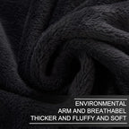 Polar Fleece Blanket Queen Size 350GSM Lightweight Throw for The Bed Extra Soft Brush Fabric Super Warm Sofa Blanket 90" x 90"(Black Queen)