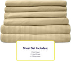 Cal King Size Bed Sheets - 6 Piece 1500 Supreme Collection Fine Brushed Microfiber Deep Pocket California King Sheet Set Bedding - 2 Extra Pillow Cases, Great Value, California King, Dobby Sage