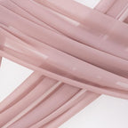 Socomi Wedding Arch Draping Fabric 1 Panel 29" x 19Ft Dusty Rose Sheer Chiffon Curtain Drapes 6 Yards for Wedding Ceremony Birthday Party Decoration