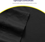 Full Size Bed Sheets - 6 Piece 1500 Supreme Collection Fine Brushed Microfiber Deep Pocket Full Sheet Set Bedding - 2 Extra Pillow Cases, Great Value, Full, Black