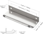 Ravinte Hardware 10 Pack Silver Cabinet Handles, 4 Inch (102mm) Finger Edge Pulls, 3 Inch Hole Center, Finger Pulls for Cabinets