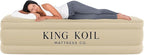 King Koil Luxury Twin Air Mattress with Built-in High-Speed Pump for Home, Guests & Camping - Twin Size Premium Double High Inflatable Blow Up Mattress