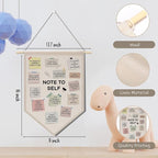 Therapy Office Decor Teacher Desk Must Haves Canvas Hanging Pennant Flag Banner Wall Sign Gift for Nursery Bedroom Playroom Game Room Front Door