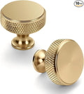 Asidrama 10 Pack Champagne Bronze Kitchen Cabinet Knobs Knurled Dresser Knobs Drawer Knob Cabinet Hardware Aluminum Knob for Dresser Drawers
