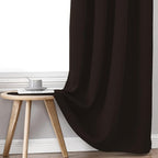 ChrisDowa 100% Blackout Curtains for Bedroom with Black Liner, 2 Thick Layers Total Blackout Thermal Insulated Grommet Window Curtains 2 Panels Set (Brown, 52 x 63 Inch)