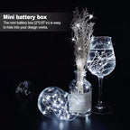 MUMUXI 48 Pack 7.2ft Fairy Lights Battery Operated, 20 Micro LED Mini Waterproof String Lights Silver Wire Firefly Starry for DIY Wedding Party Mason Jars Crafts Holiday Decoration, Cool White