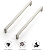 Ravinte 10 Pack 10 Inch Kitchen Square Cabinet Handles Satin Nickel Cabinet Pulls Brushed Nickel Drawer Pulls Kitchen Cabinet Hardware Kitchen Handles