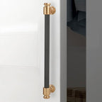 6 Pack Matte Black & Champagne Bronze 12.5 inch Pull Handles for Cabinets & Drawers
