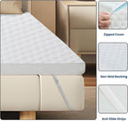 EDILLY 3 Inch Cooling Gel Memory Foam Mattress Topper Twin Size,with Removable & Washable Bamboo Cover,Soft Breathable Mattress Pad,Bed Topper for Back Pain Relief (38x75)