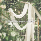 NICETOWN Sheer Bed Canopy Scarf Valances 216 Long - Home Decoration Voile Scarf Valance Topper for Wedding, Party, Venue, Celebration Decoration, DIY (1 Piece, W60 x L216, Off White)