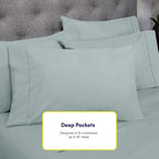 Sweet Home Collection 6 Piece Bed Sheet Set, Twin XL, Slate