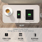LIDYUK End Table with Charging Station, Flip Top Side Table with USB Ports and Outlets, Nightstand for Small Spaces, Bedside Tables with Storage Shelf for Living Room, Bedroom, White