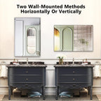 24"x30" Frameless Rectangle Wall Mirror with 1 inch Beveled Edge for Bathroom Vanity