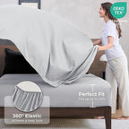 HEVUMYI King Comforter Set - 7-Piece All Season Bed in a Bag King, Ultra Soft Bedding Set with Comforter, Flat Sheet, Fitted Sheet, Pillowcases, Pillow Shams, Black & Light Grey