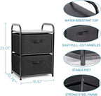 MAX Houser Dresser for Bedroom with 2 Drawers, Wide Chest of Drawers, Fabric Dresser, Storage Organizer Unit with Fabric Bins for Closet, Living Room, Hallway, Nursery,Black