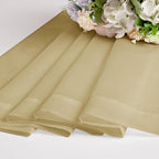 OWENIE Gold Sheer Curtain 96 Inch Long 2 Panels Set, Light Filtering Clear Rod Pocket Soft Sheer Curtain 95 for Bedroom/Living Room, 2Pcs, Each 42" W x 96" L,Gold