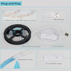 6.6ft Black Light LED Strips, 120 Lamp Beads, USB Cable 1.5m LED Black Light Strip Kit, DC5V 10W Flexible Blacklight strip lights, Non-Waterproof UV Light Strip for Indoor, TV Decor, Party, Halloween