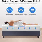 PayLessHere 12 Inch Twin XL Green Tea Memory Foam Mattress Cooling Gel Infused Mattress,Medium Firm Mattresses Fiberglass Free/CertiPUR-US Certified/Bed-in-a-Box/Pressure Relieving Twin XL Size,White