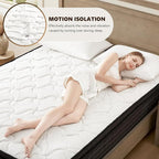 Full Size Mattress 12 Inch Hybrid Mattress in a Box with Bamboo Cover - Memory Foam Mattress with Memory Foam and Pocket Springs - Medium Firm Mattress with Pressure Relief